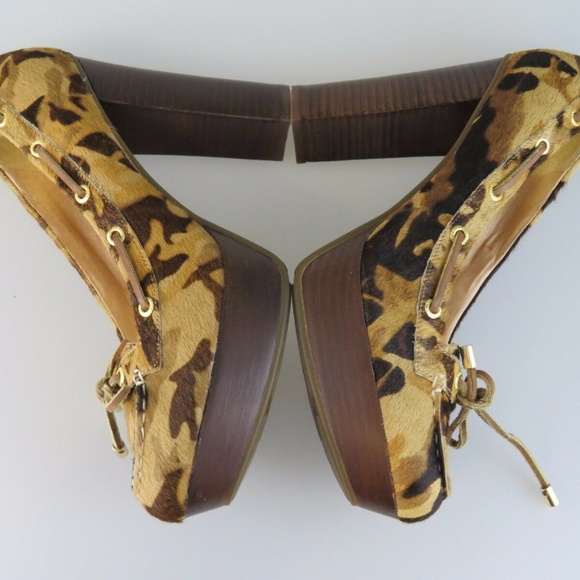SPERRY TOPSIDER Platform Heels Leopard Print US 9 - Picture 8 of 8